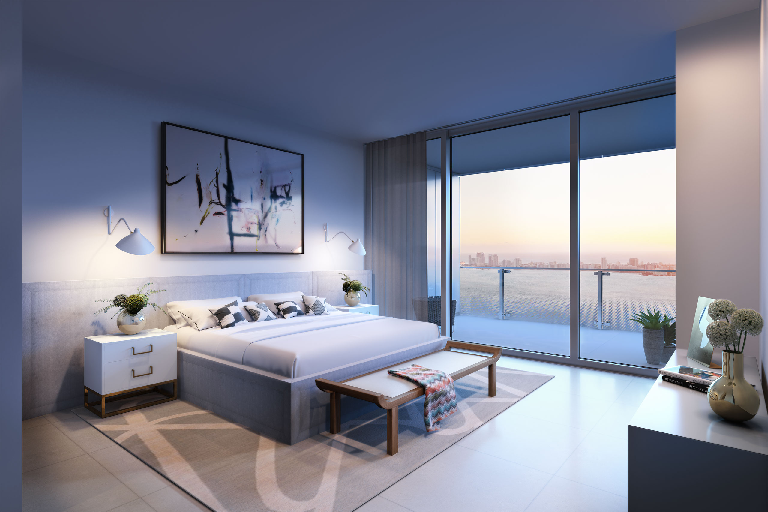 Biscayne Bay Condominium: Master Bedroom