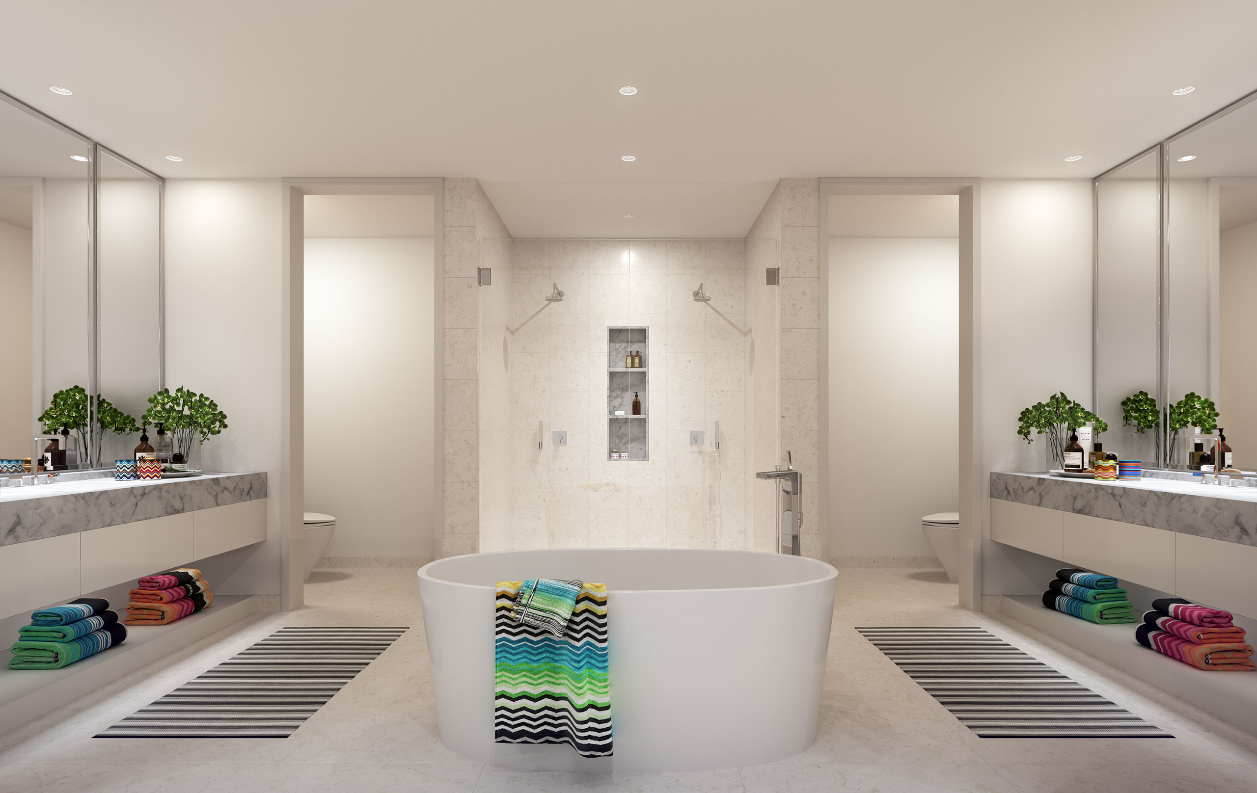 Miami Luxury Condominium: Master Bath