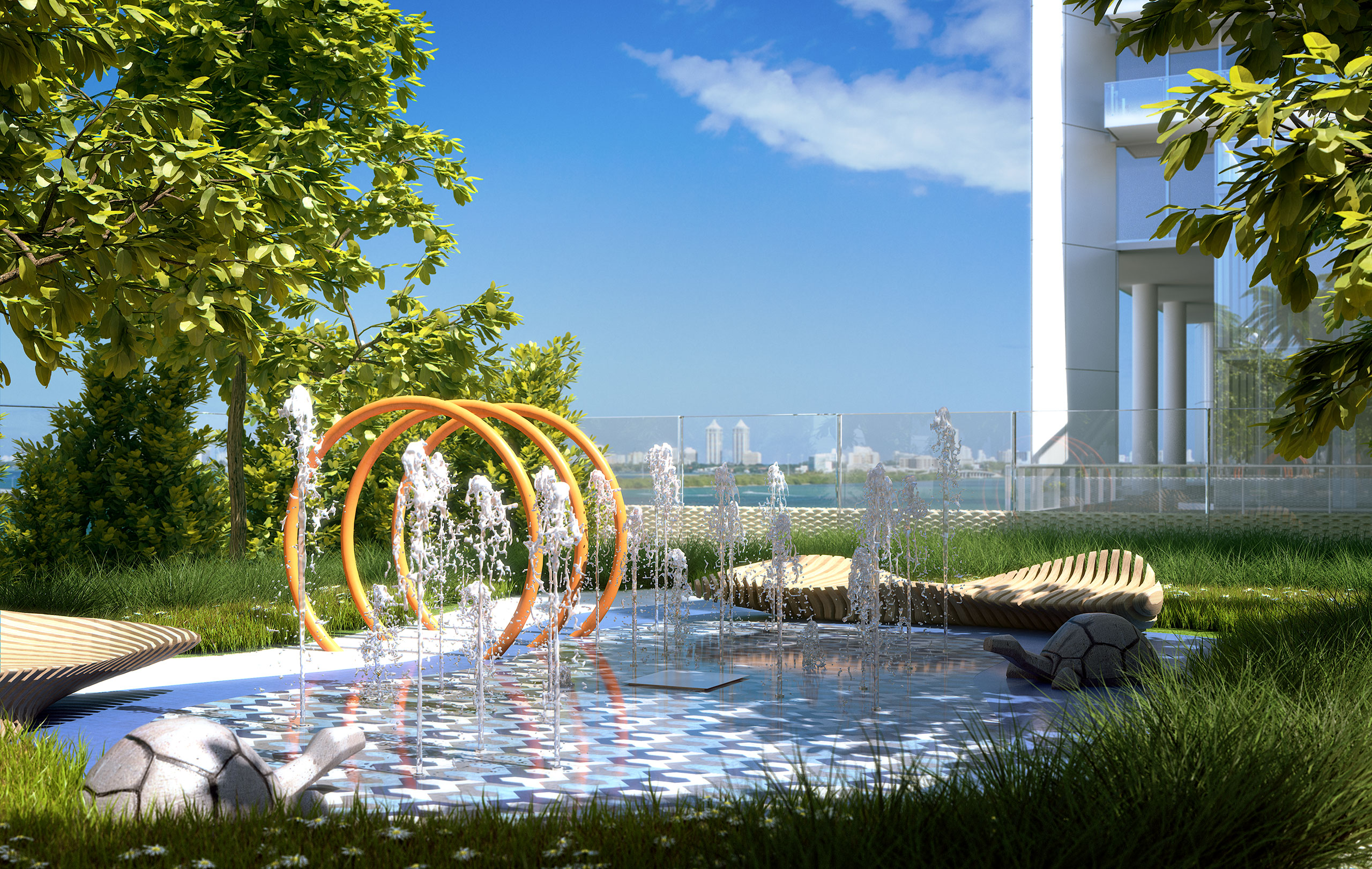 Miami Luxury Condos: Kids’ Fountains